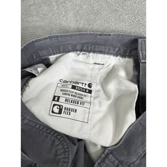 Carhartt Rugged Flex Relaxed Fit Canvas Work Short Men's Size 34 Gray - Picture 6 of 11